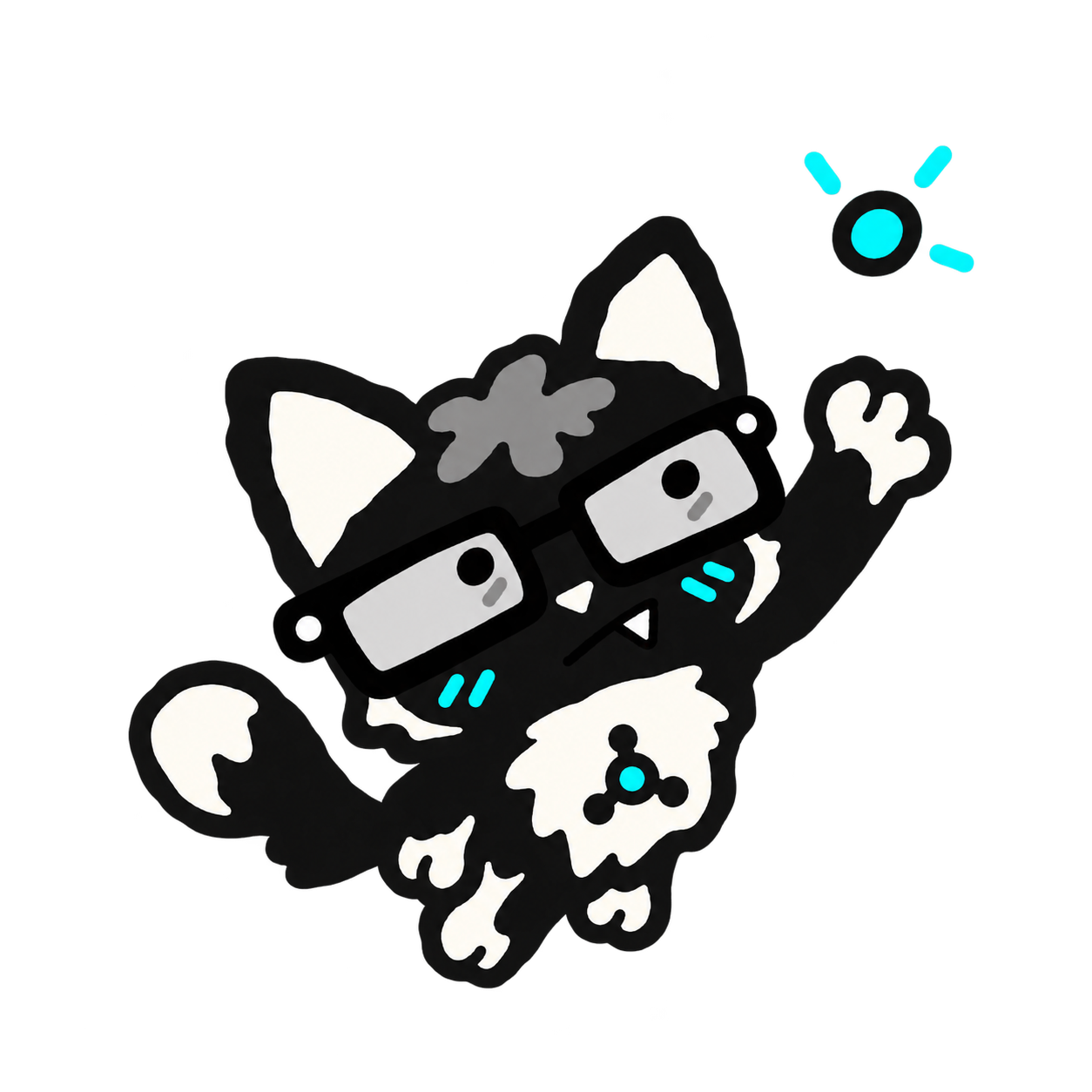 NERDCAT wearing glasses
